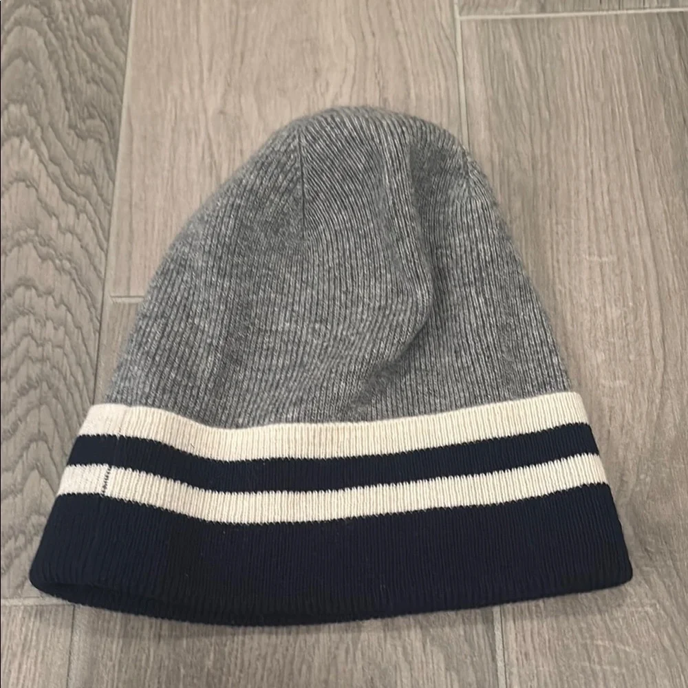 CrewCuts Boys Black Gray and White Beanie Size L/XL
